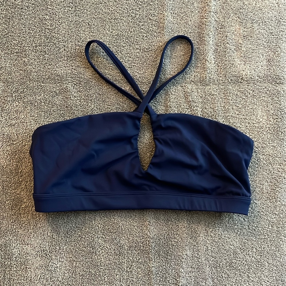 Criss Cross Navy Sports Bra